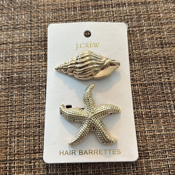 J. Crew Metallic shell and starfish barrettes set-of-two main image 9